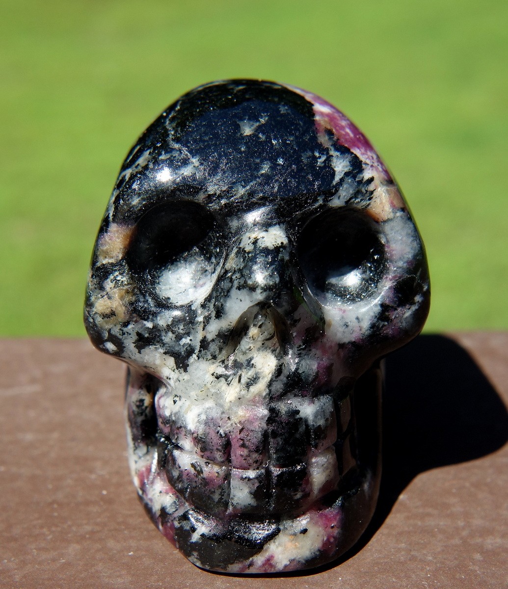 Eudialyte Skull Carving ~ Sweden
