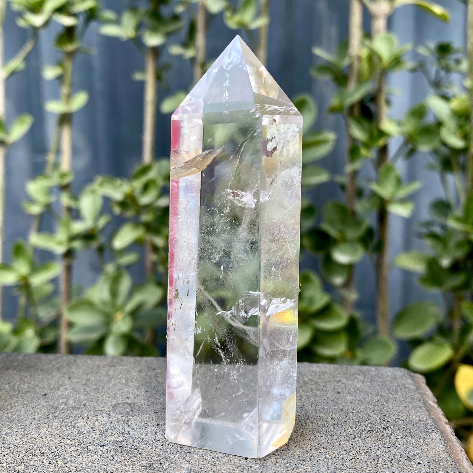 121G Natural White crystal pillar quartz crystal reiki healing
