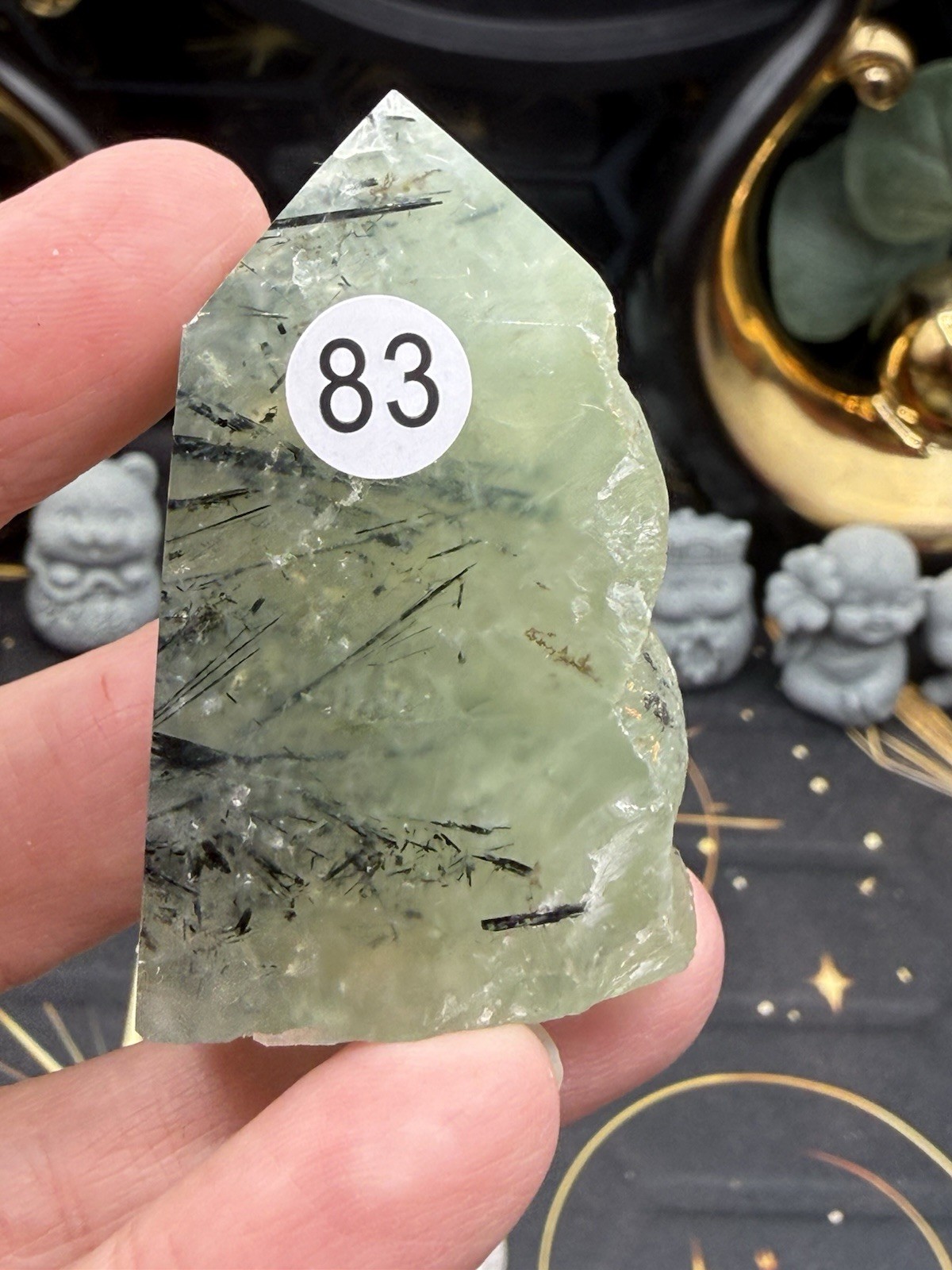 Natural Prehnite Points Raw polished great quality Free shipping