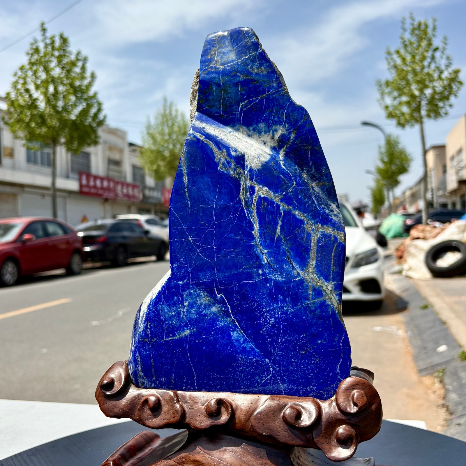 20LB TOP natural Lapis lazuli quartz Raw stone ornament crystal healing