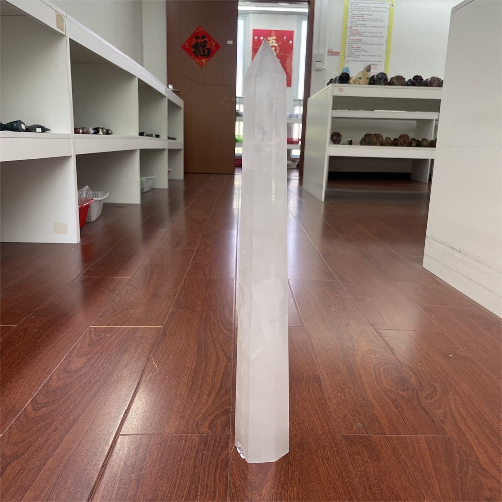 6LB 19.4″ Natural Clear Quartz Obelisk Tower Crystal Quartz Healing Reiki