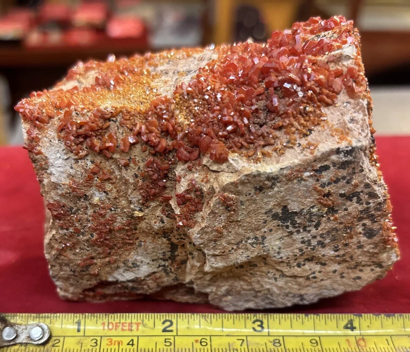 880.4 Grams Vanadinite Crystals Cluster Mineral Specimen 4 1/2” X 3” X 3”