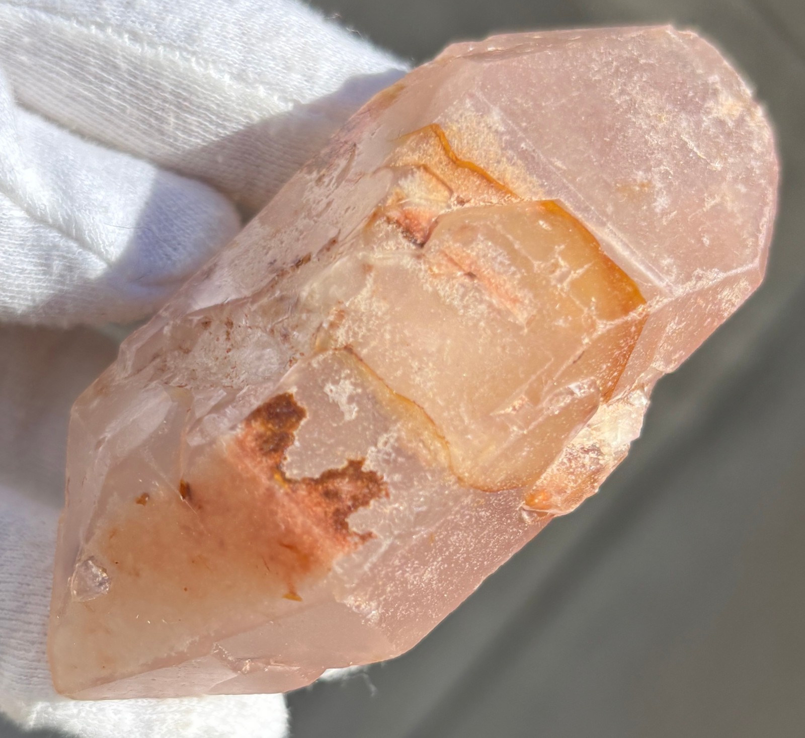 USA SALE *SEE VIDEO* 129g 3.39″ RARE LITHIUM DT QUARTZ POINT DOUBLE TERMINATED