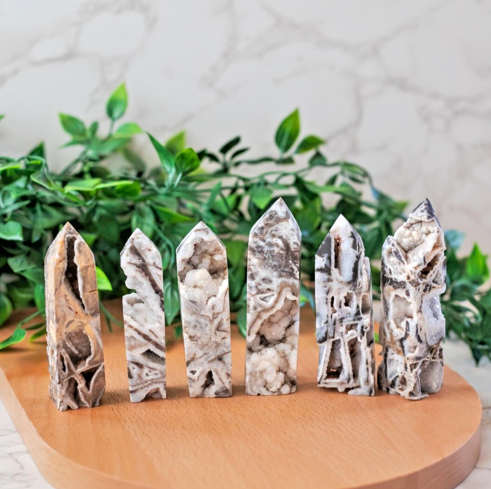 Natural Black Sphalerite Crystal Point Protection & Vitality Energy Healing 1PC