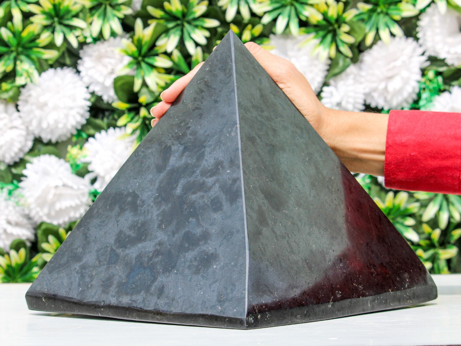 Huge 25CM Natural Black Tourmaline Stone Crystal Healing Energy Chakra Pyramid