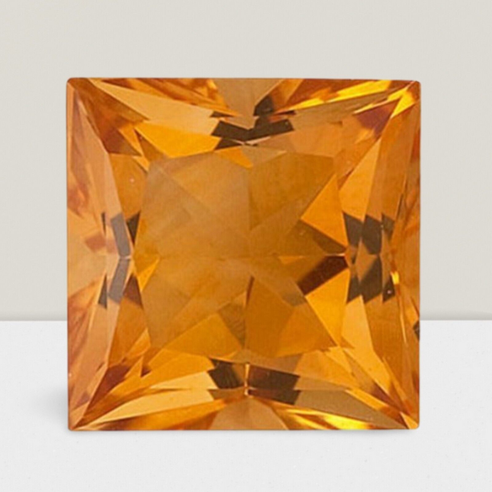 Citrine Square Cut Gemstone 4.50 Cts – 11 mm VVS Loose Gem