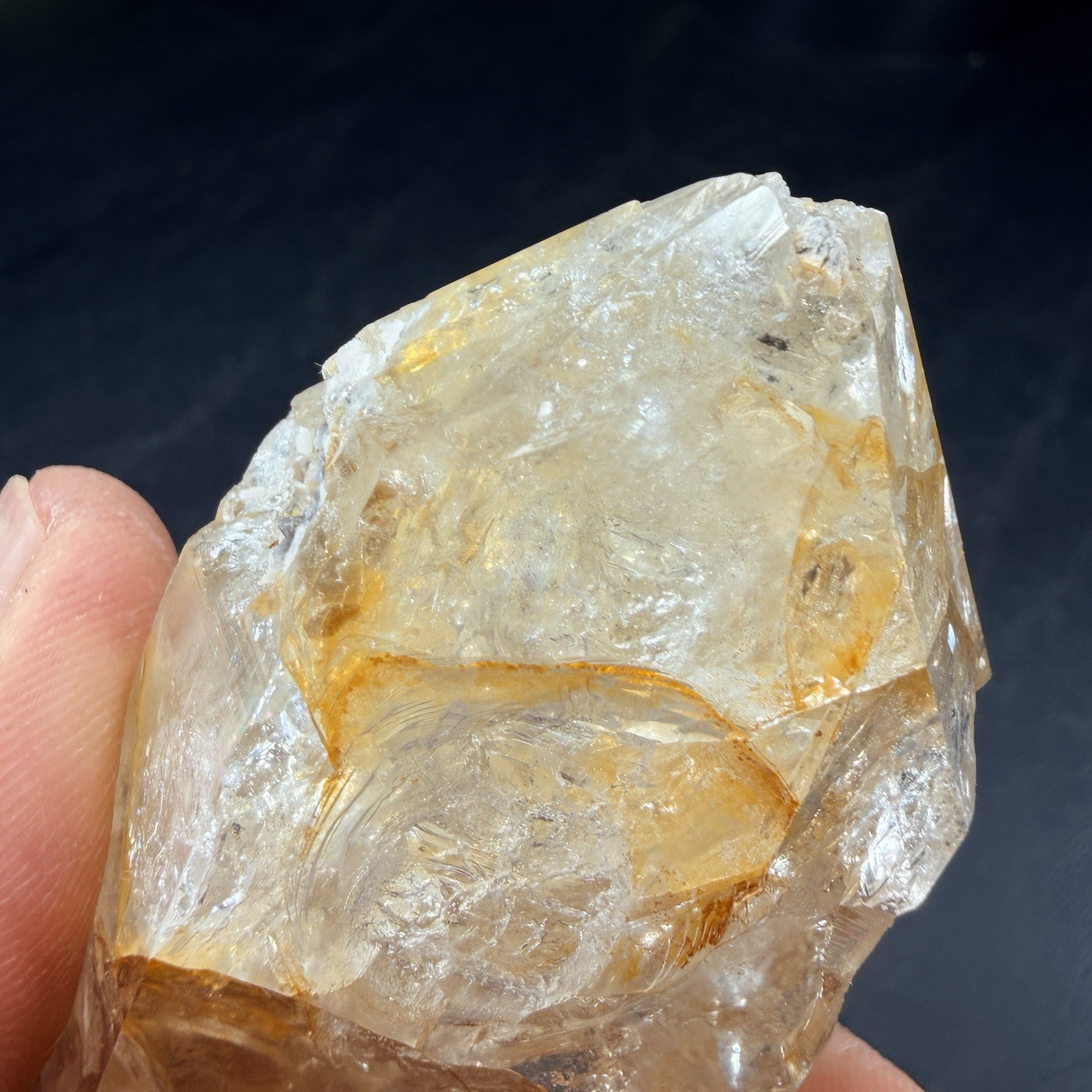 Golden Herkimer Diamond Quartz Crystal Point / New York *VIDEO*