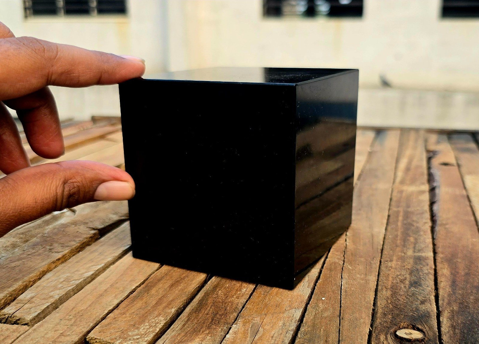 Stunning Black Tourmaline Crystal Cube 90mm Healing Stone Housewarming Gift