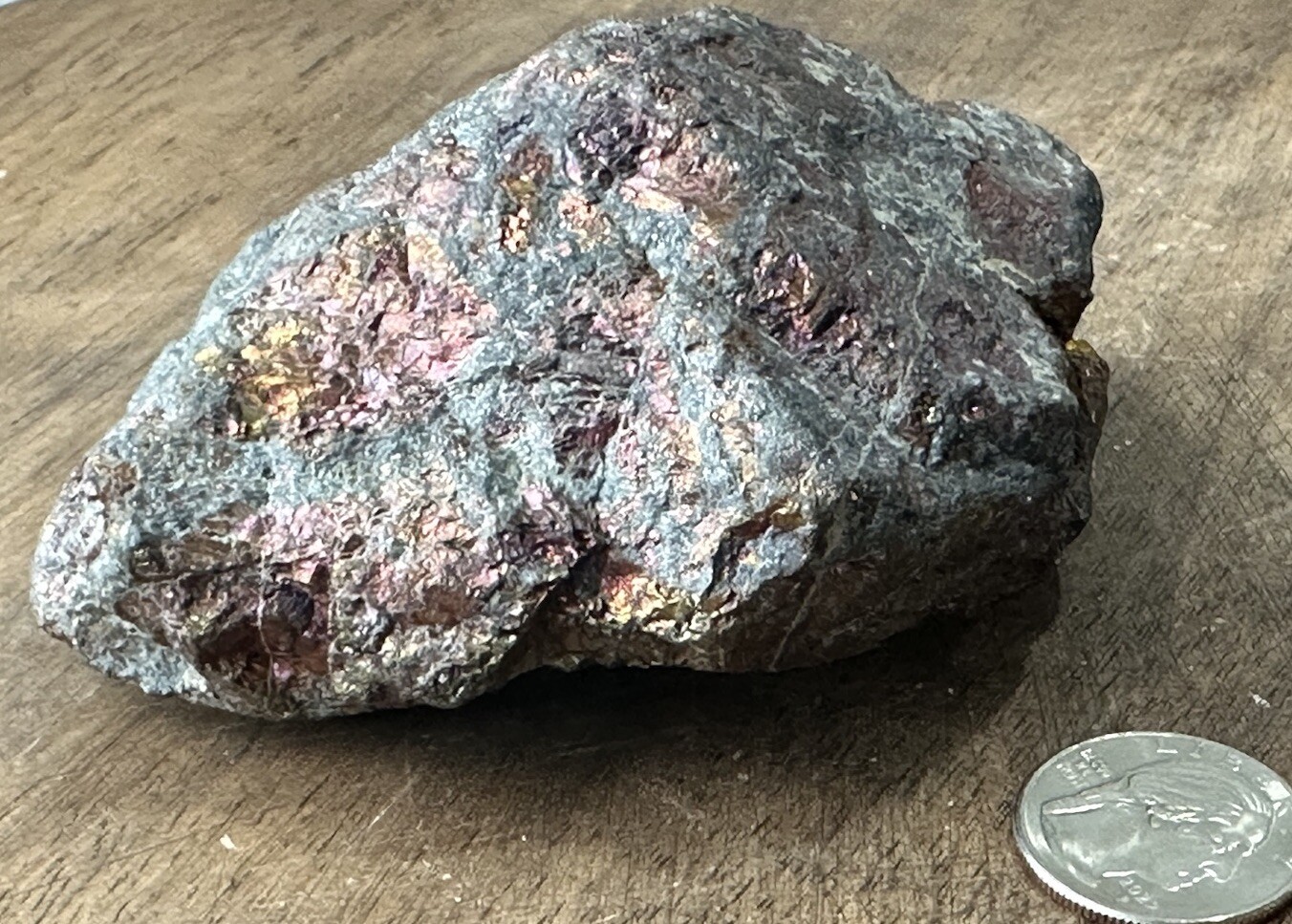 Chalcopyrite cluster, 1lb 4.2 oz, approximately 4 1/2″ x 2″ R11 Estate Piece