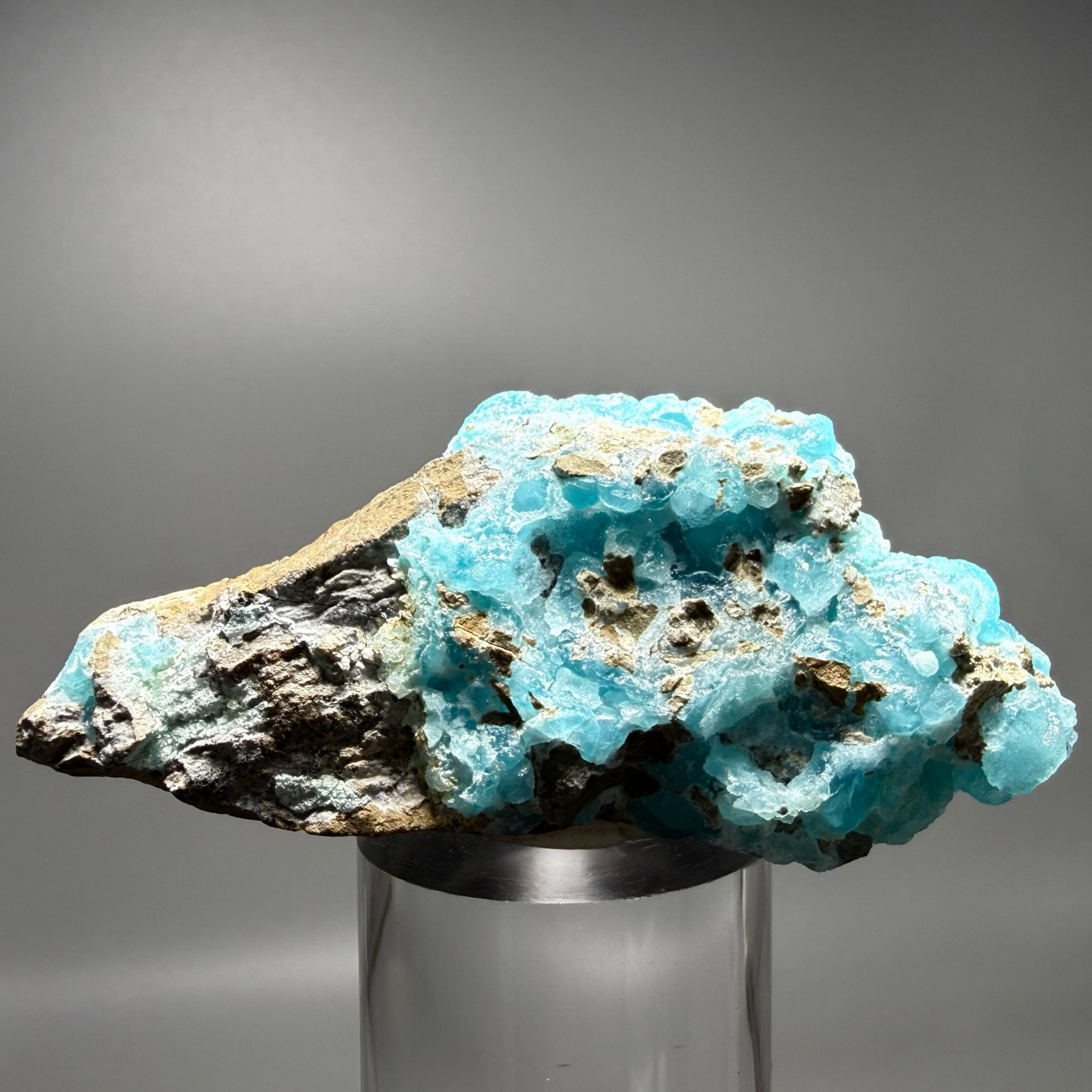 Rare Natural Gel Bubblegum Blue Hemimorphite Crystal – Turquoise Mineral – DRC