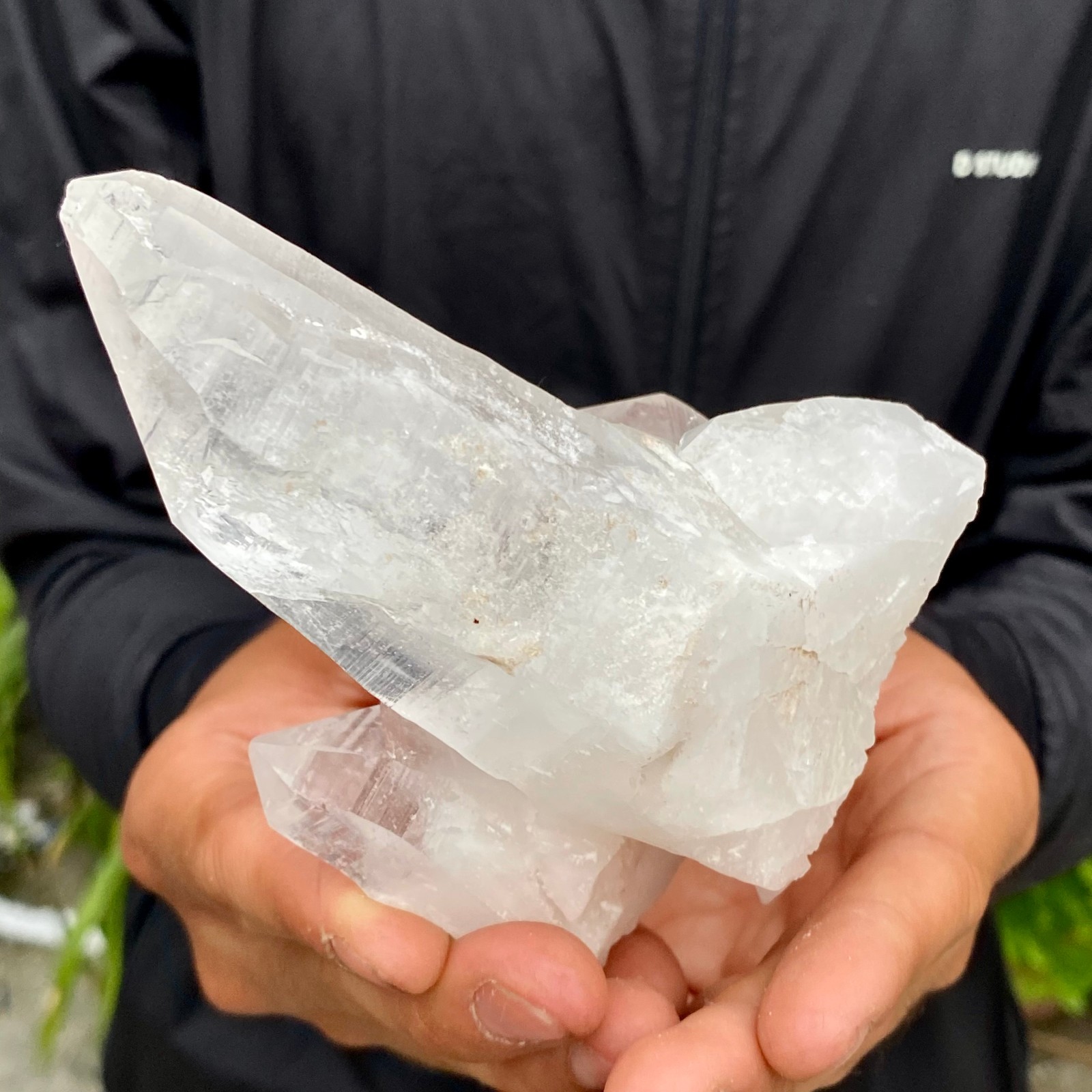457G A+++ Natural white Crystal Himalayan quartz cluster /mineralsls