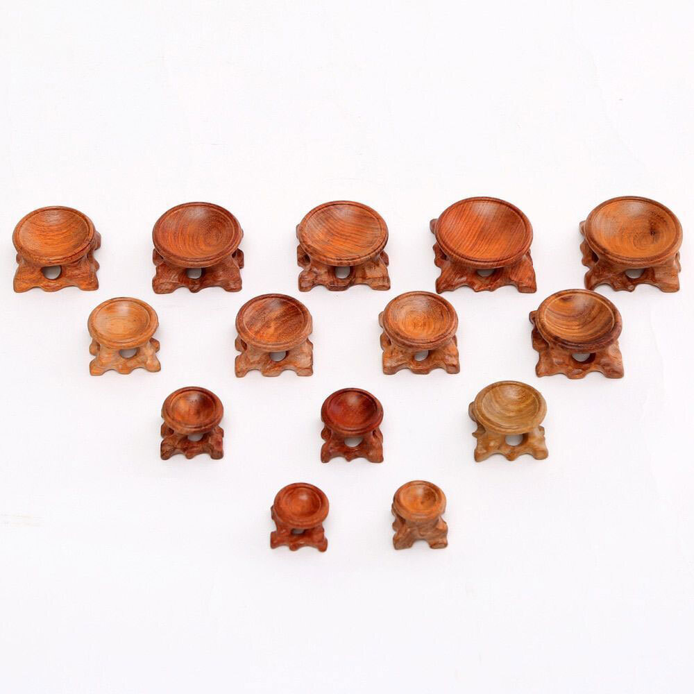 USA Wooden Display Stand Base for Crystal Ball Sphere Globe Stone Holder Decor