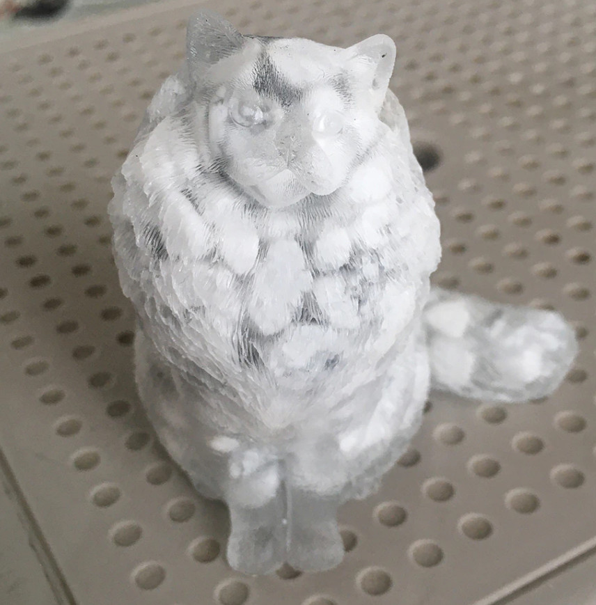 1x Handmade Natural Quartz Stone Cute Cat Healing Crystal Witch Decor Sculpture