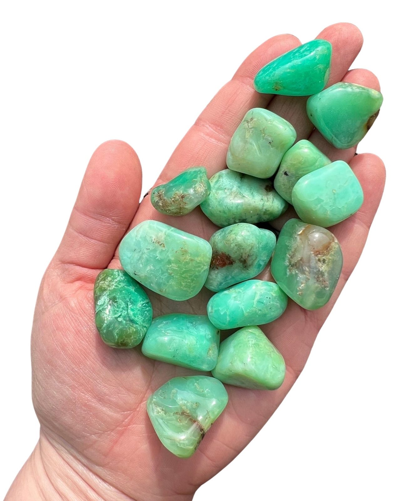 Chrysoprase Tumbled Stone (Grade A) Natural Chrysoprase Crystal from Tanzania