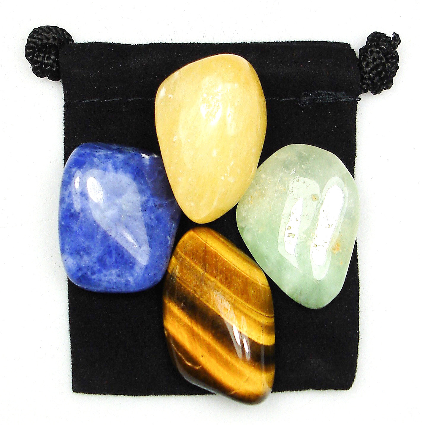 EDUCATION (Student Support) Tumbled Crystal Set = 4 Stones + Pouch + Card