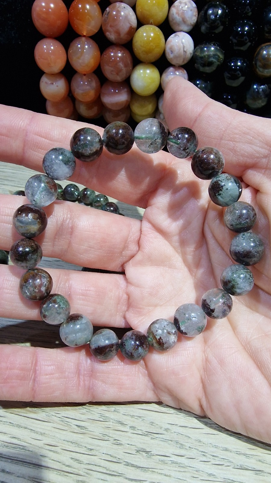 Garden Quartz Crystal Beads Bracelets Elasticated 9mm