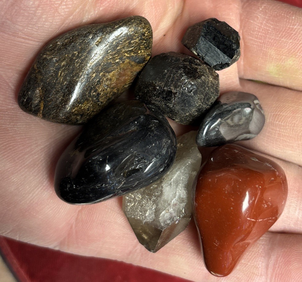 Root Chakra Combo Set /onyx, Smoky Q, Hematite, Obsidian, Bronzite, Tourm, More