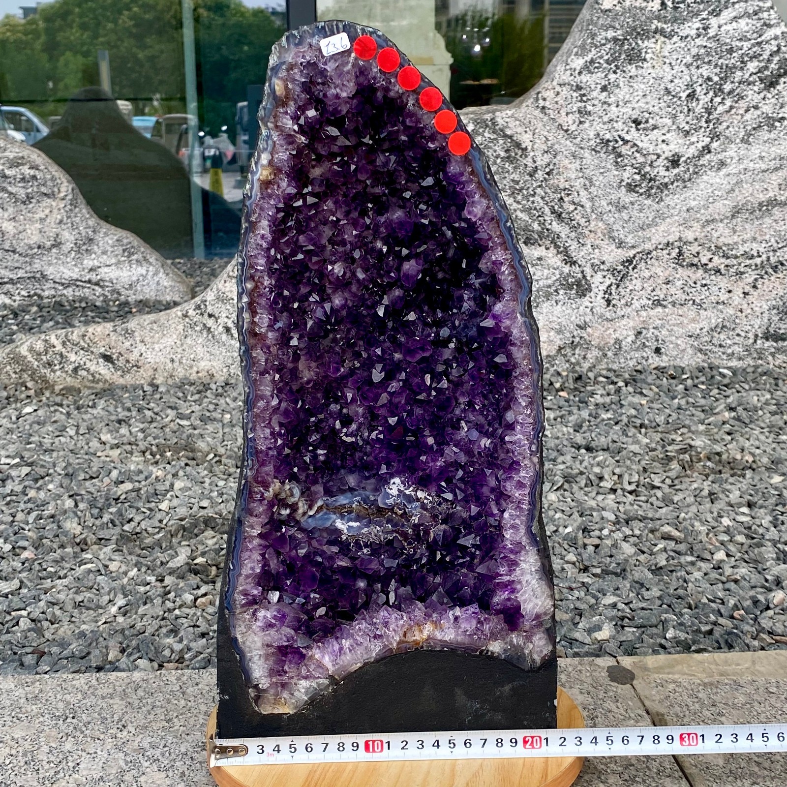 27.5LB Natural Amethyst Geode Quartz Crystal Cluster Cathedral Energy healing