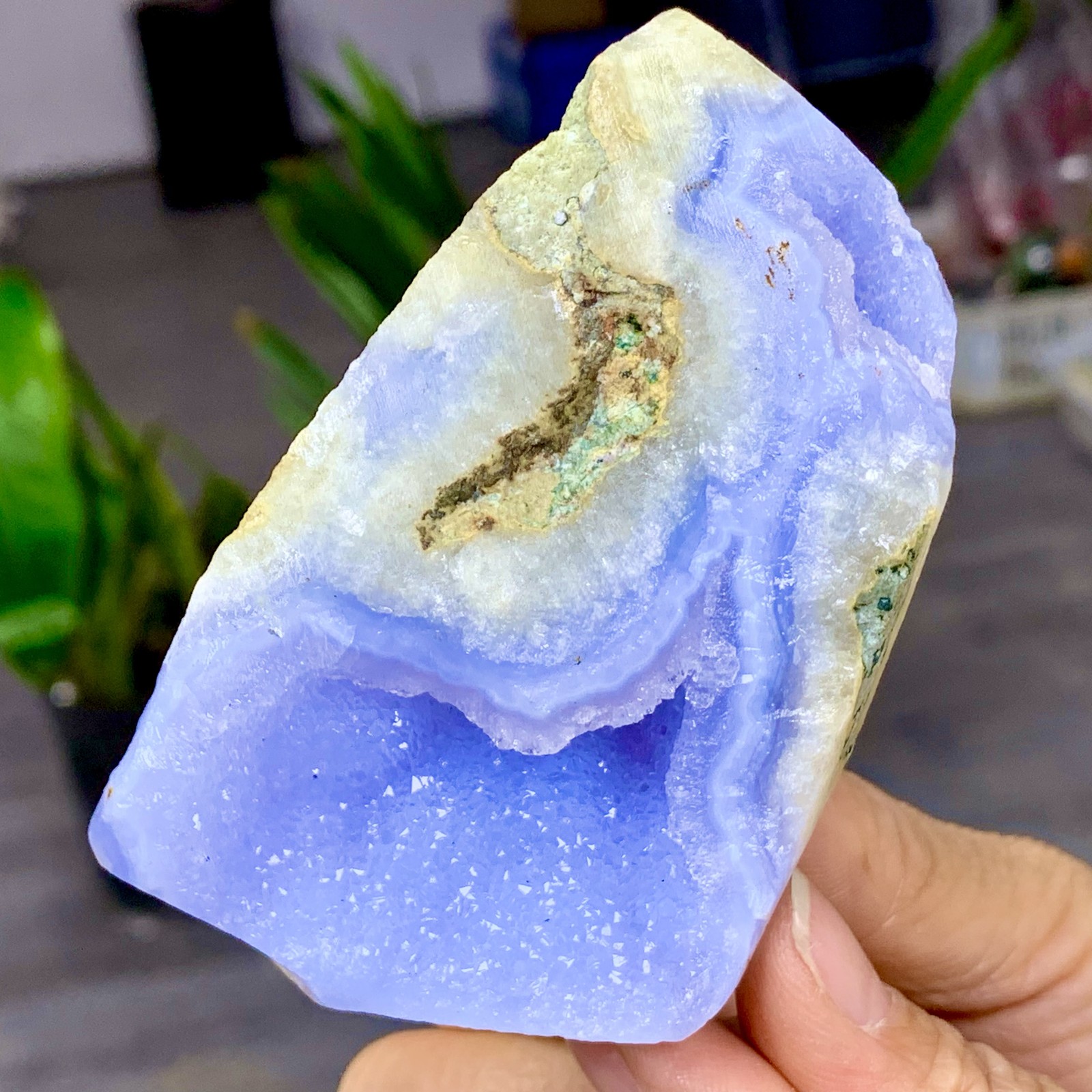 202G Natural blue textured agate specimens Healing