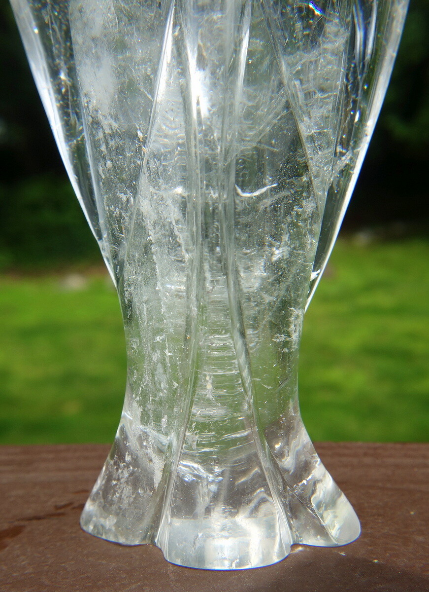 Large Quartz Crystal Angel Carving