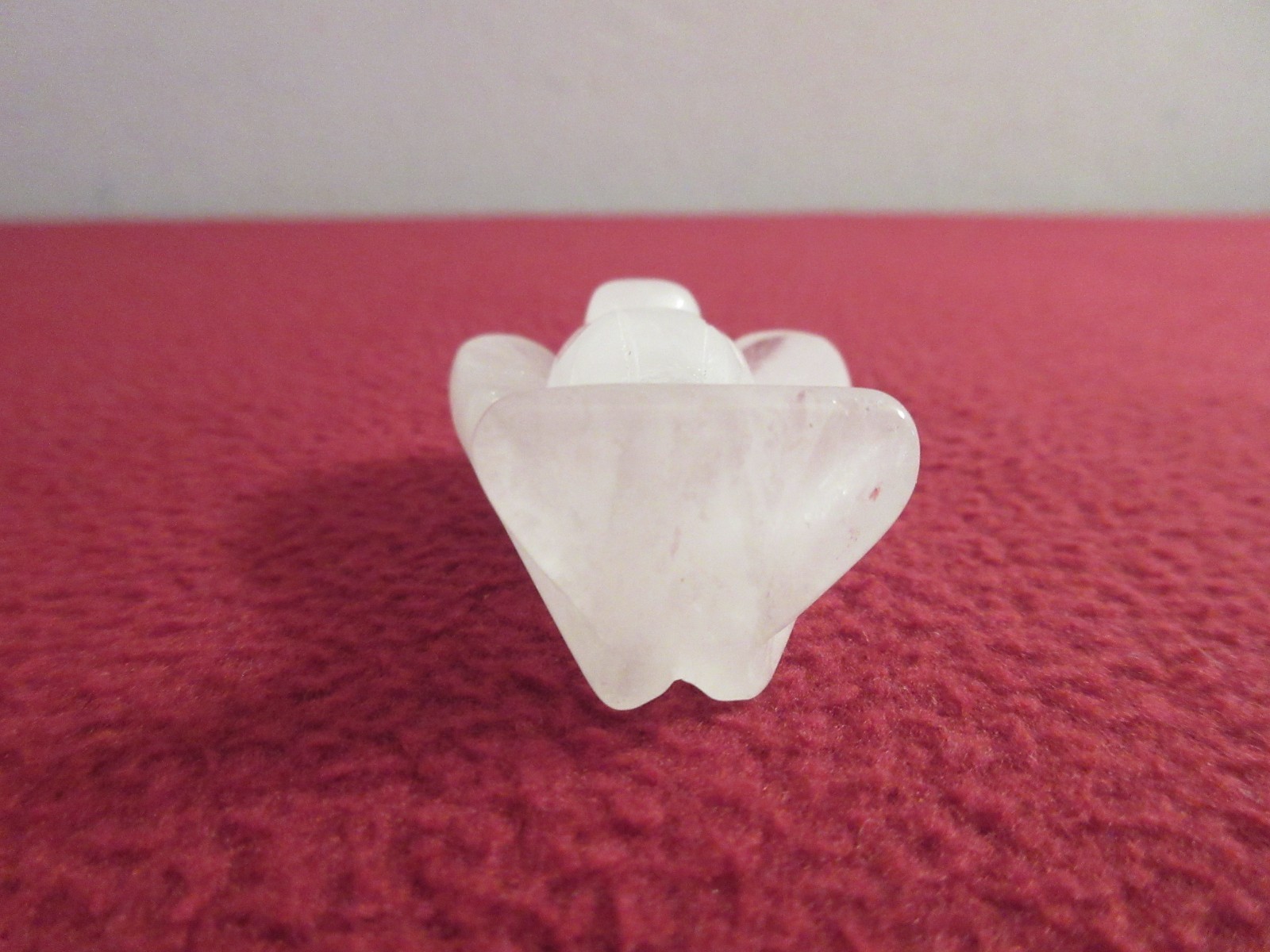 CHARGED Angelite Crystal Hand-Carved Angel Peaceful Energy! + Selenite Charger