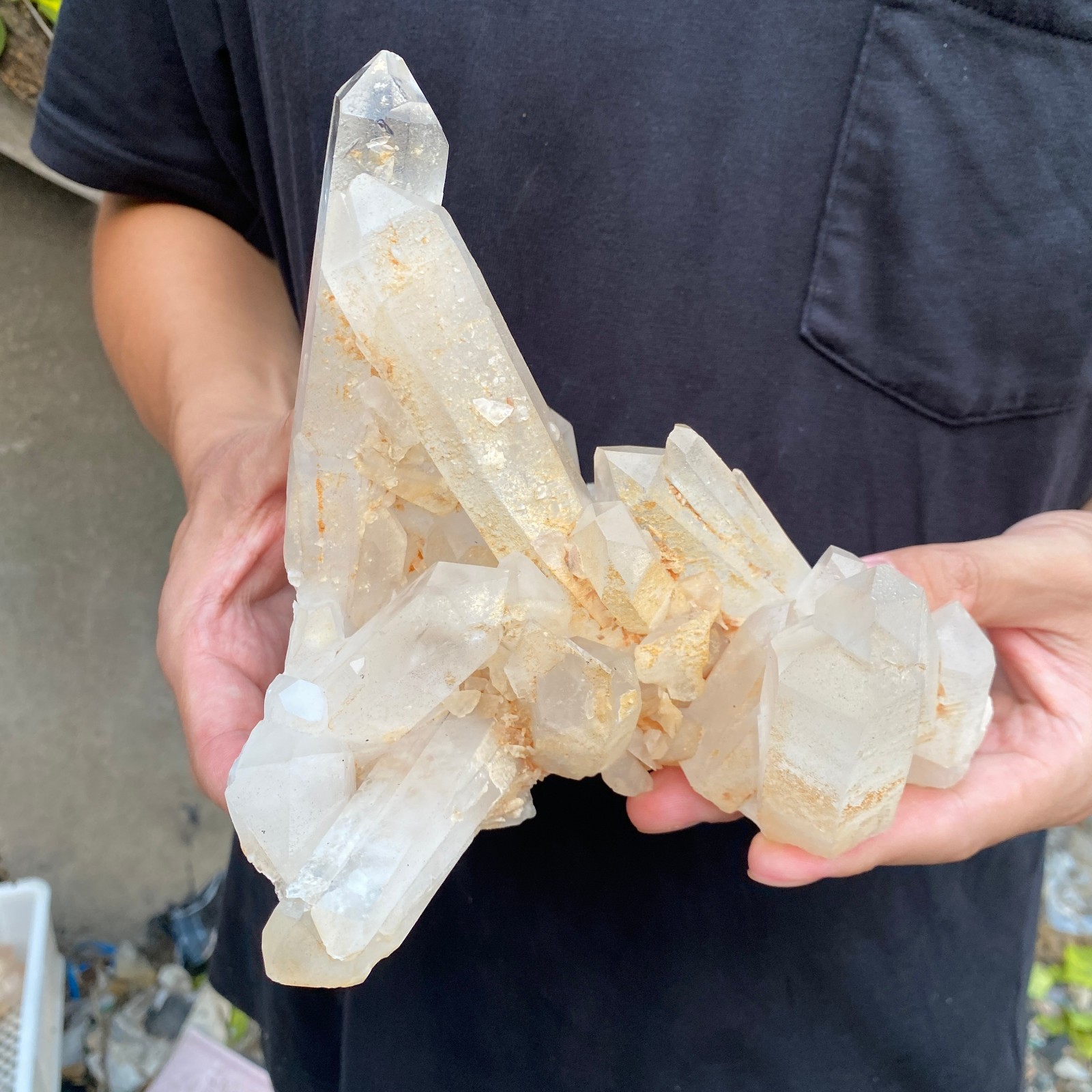 3lb Natural White Clear Quartz Crystal Cluster Rough Healing Specimen