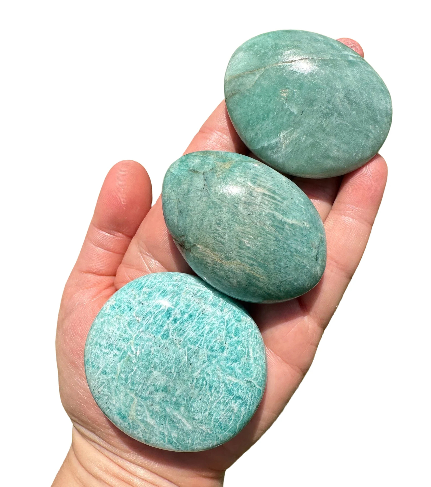 Amazonite Palm Stone, Natural Amazonite from Madagascar