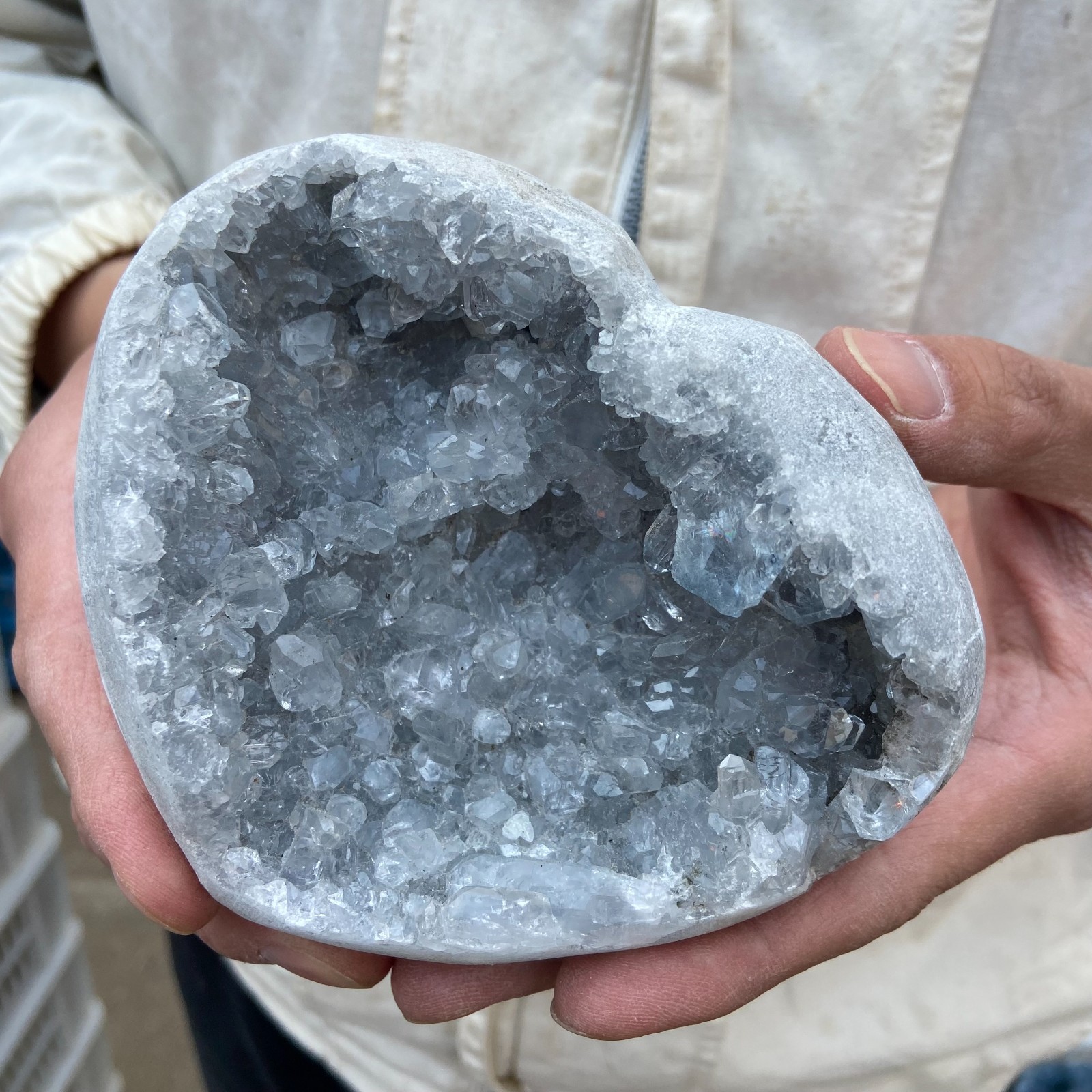 2.6LB Celestite Cluster Blue Geode Crystal Rock Yoga Meditation Reiki Decor