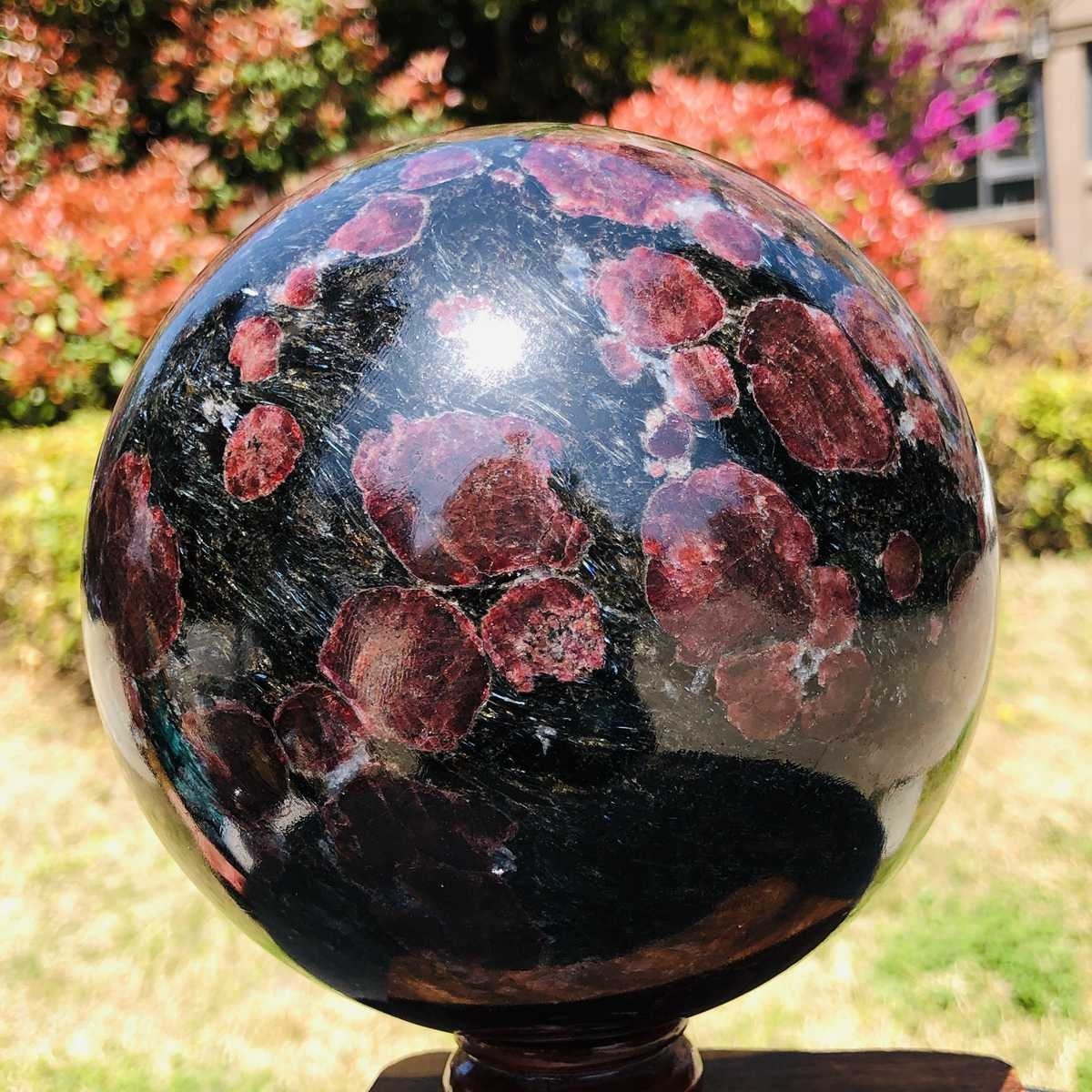 11.41LB Natural Crystal Garnet Firework Stone ball Quartz Healing