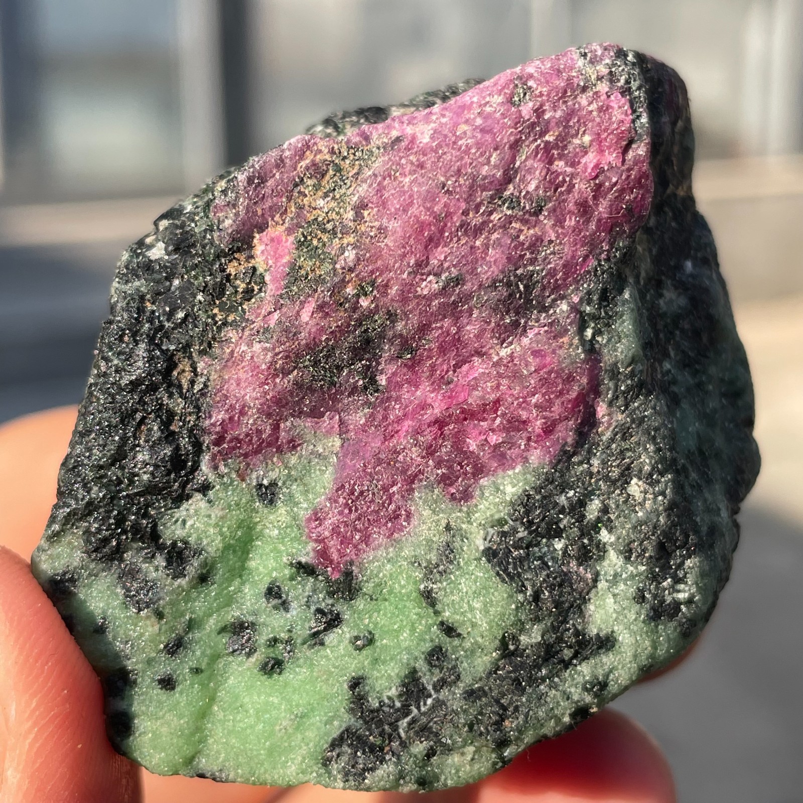 120g Natural Ruby Zoisite Raw Stone Quartz Mineral Specimen Healing
