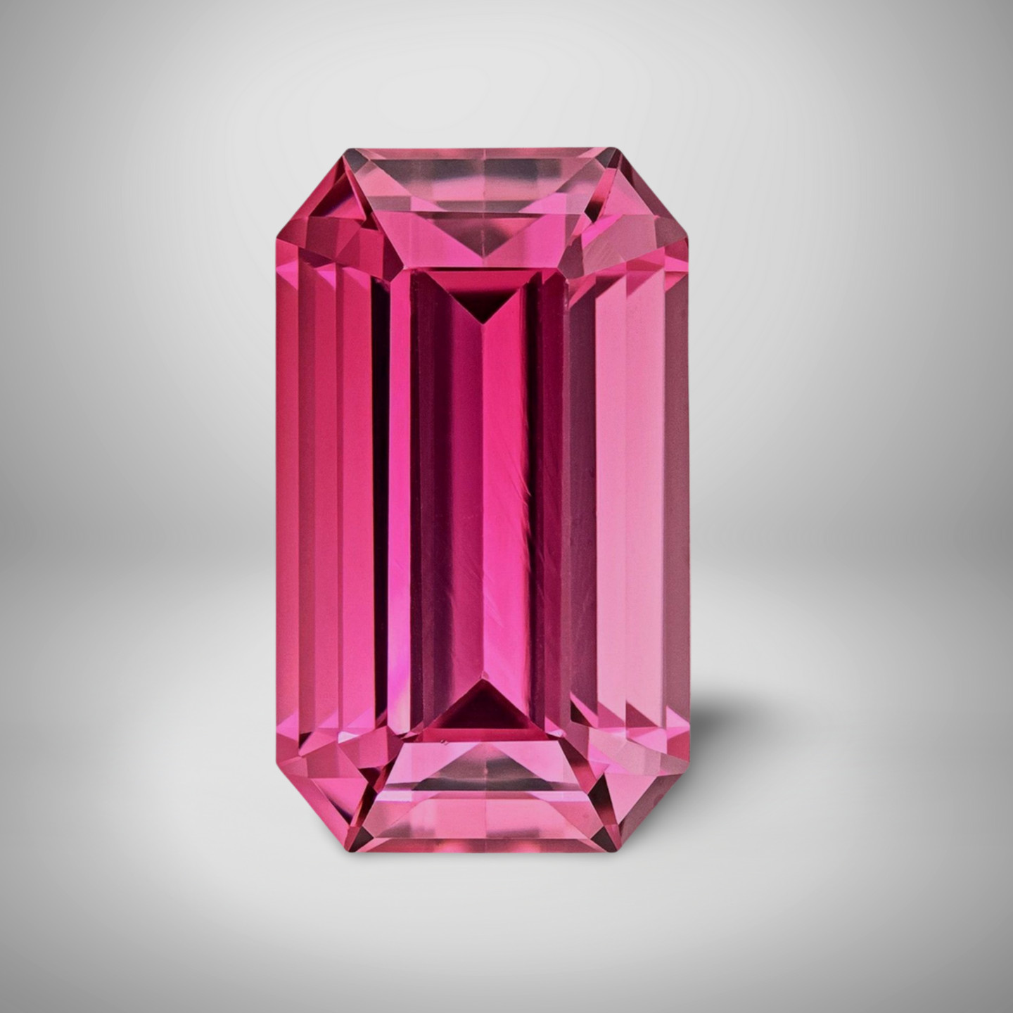 Pink Tourmaline Emerald Cut Gemstone 2.1 Cts – 10×9 mm Flawless Loose Gem
