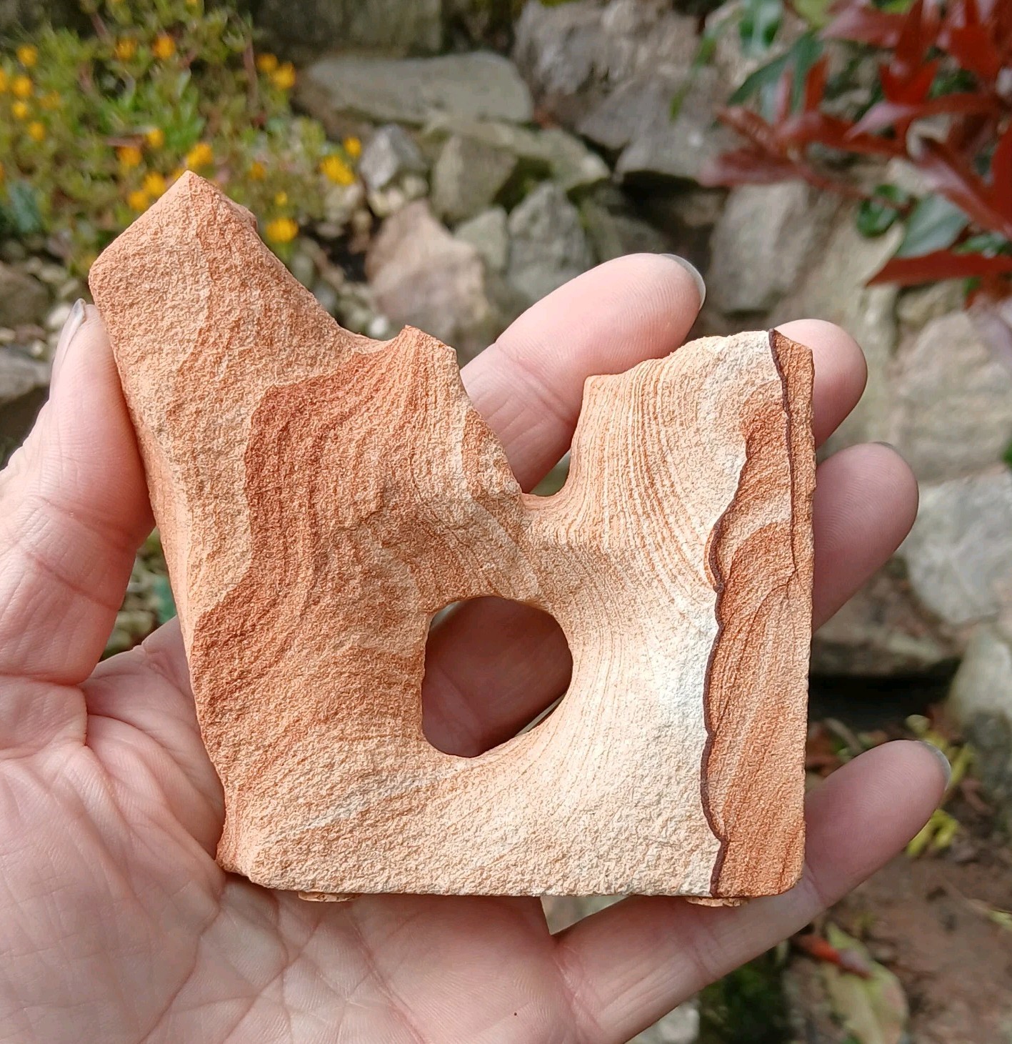 Picture Sandstone Sculpture Landscape Red Jasper Freeform 105mm Utah, USA