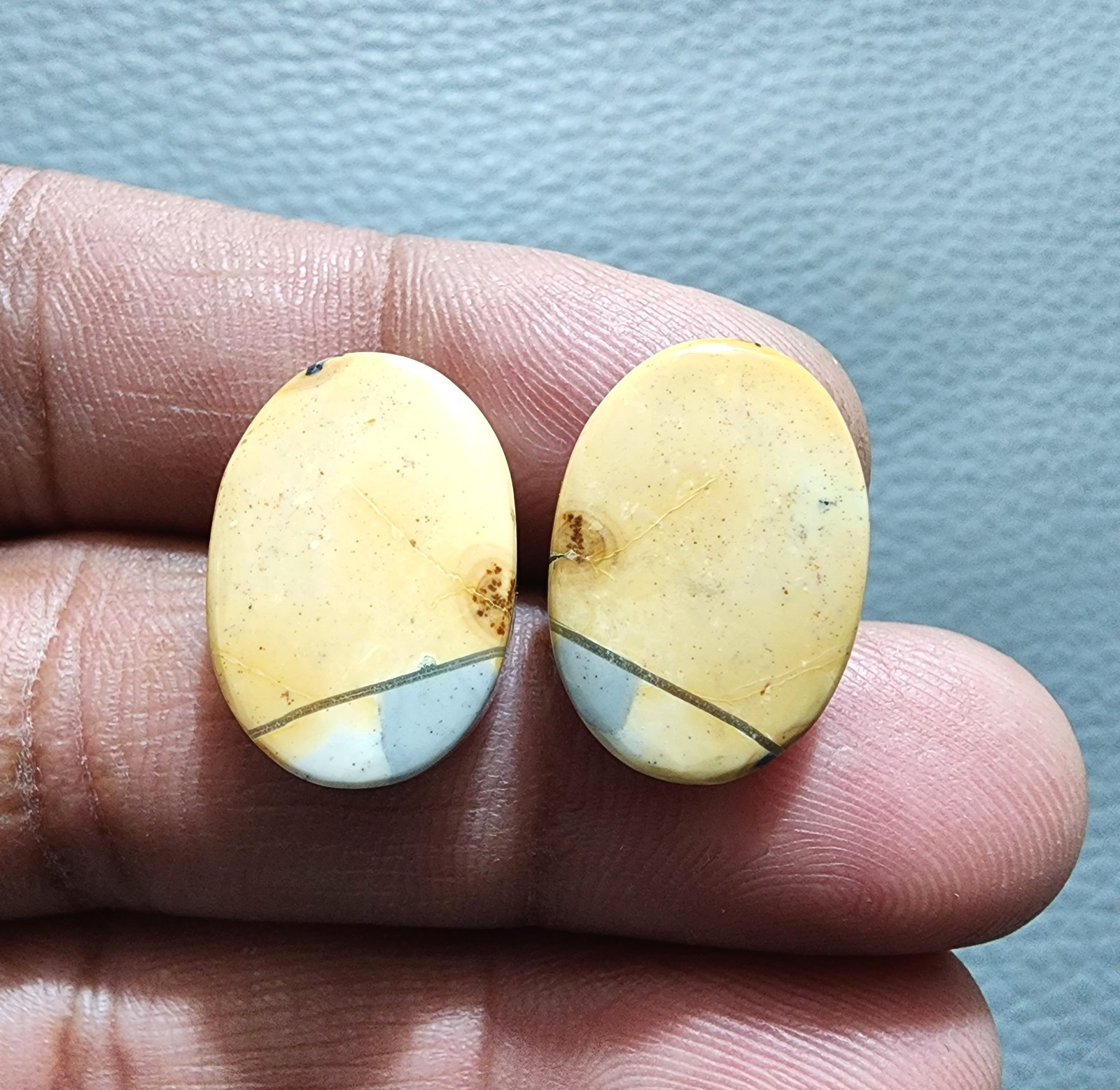 Rare Picture Jasper Pair 27.10Ct Polished Cabochon Gemstones Jewelry Making