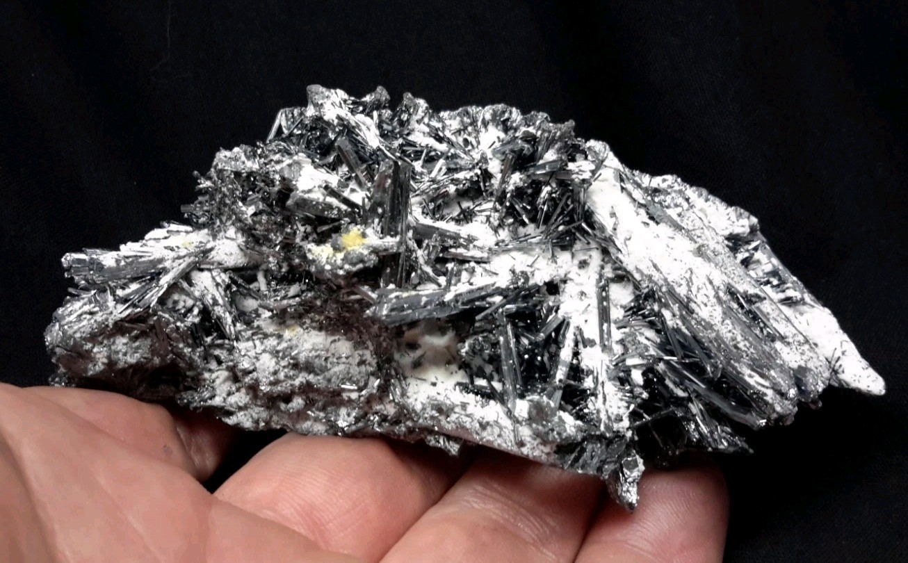 4″ Shiny STIBNITE Cluster from Lengshuijiang City, Hunan Province, China