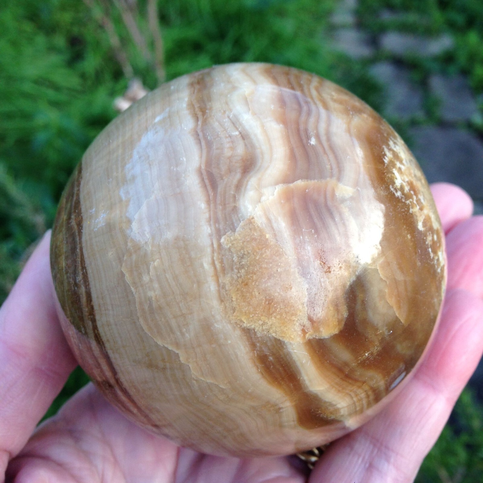Large Aragonite Crystal Sphere Ball Healing Stress Capricorn Stone 560g 7.9cm