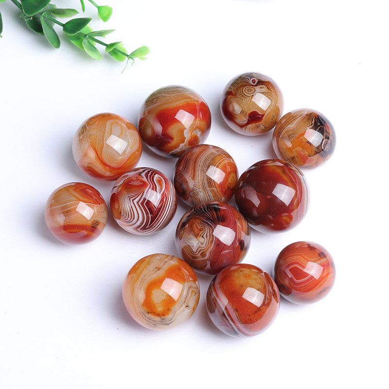 40mm Natural Quartz Crystal lace agate Sphere Ball Reiki Divination Ball Healing