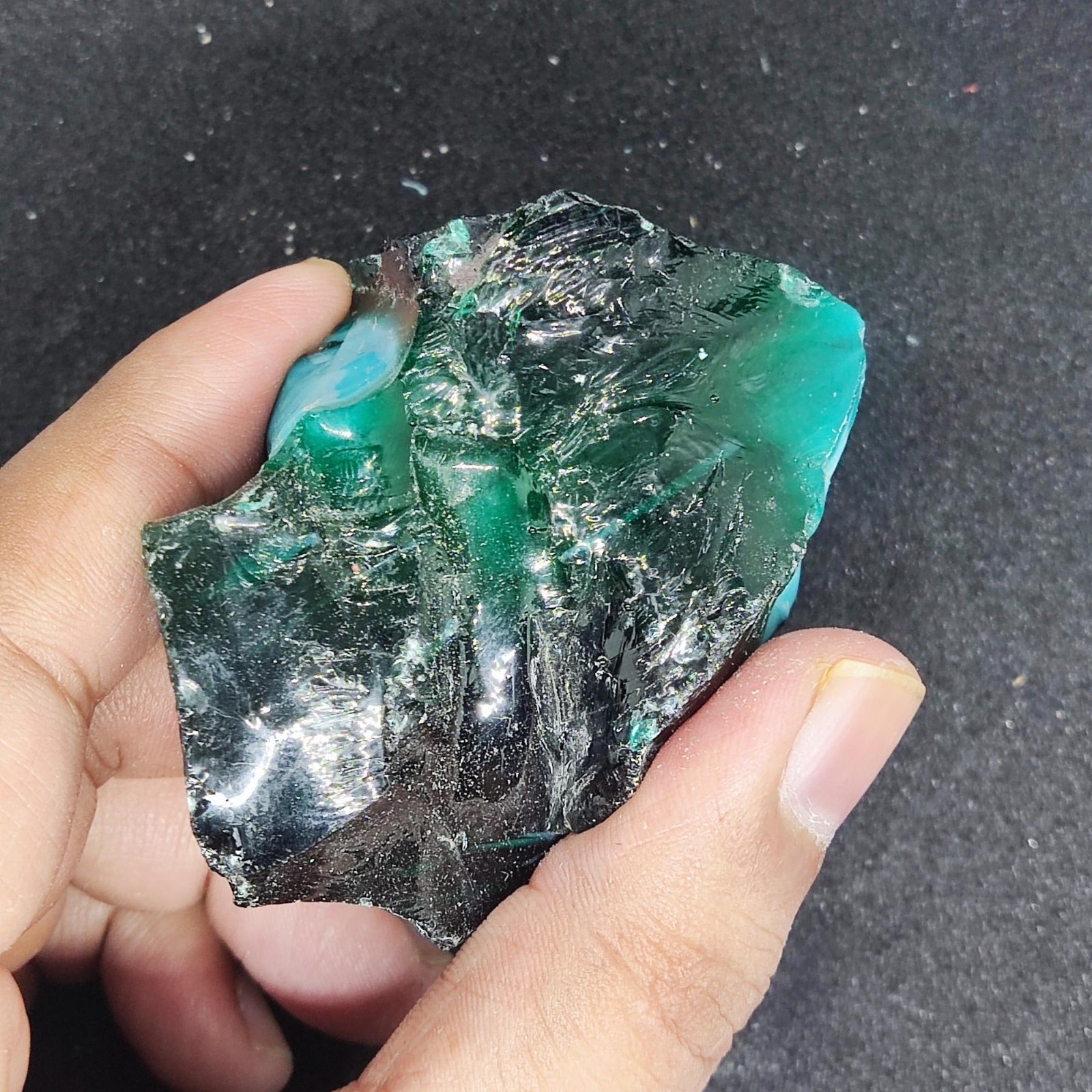 Genuine Turquoise Obsidian Rough Blue Gemstone 1250–1350 Ct Natural Crystal