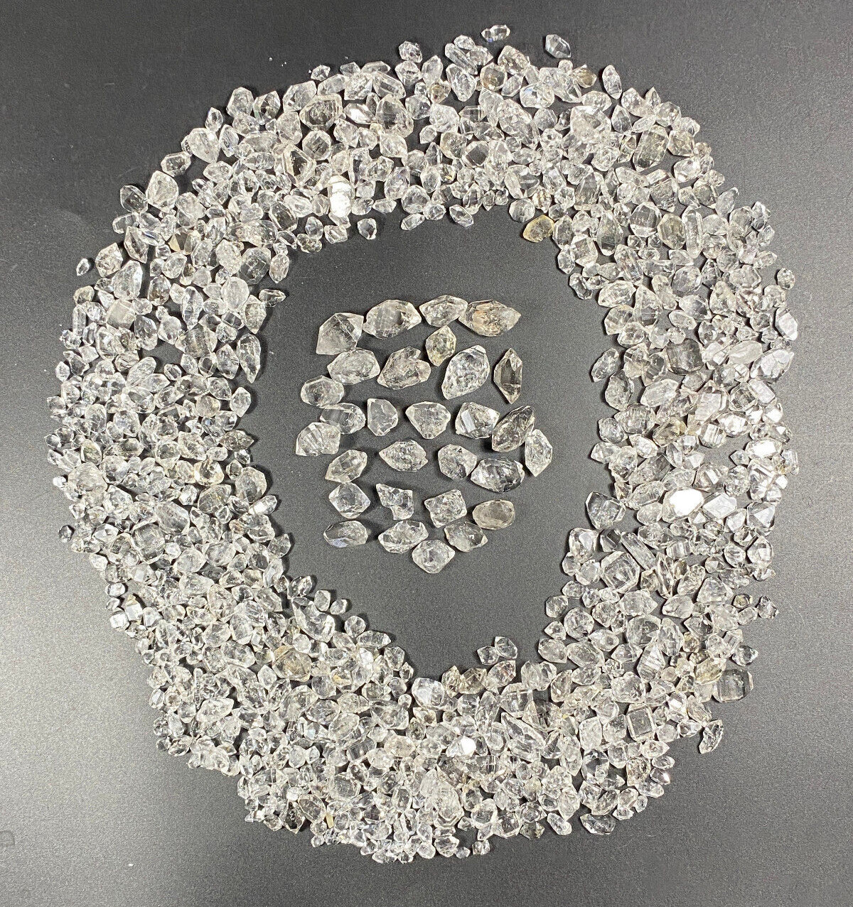 Beautiful 211.5 grams white diamond quartz crystals wholesale lot 3mm to 12mm.