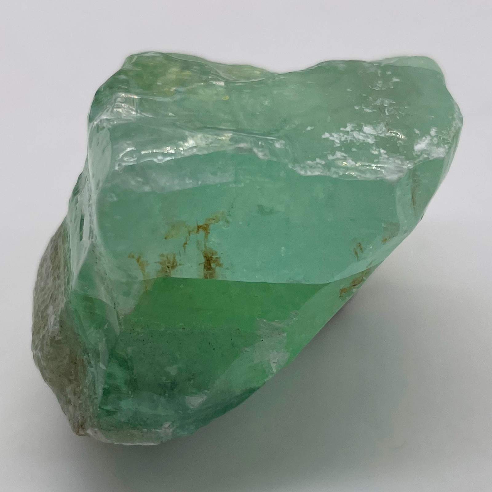 Calcite 69g Rectangular Display Crystal | 45x31x31mm| Green| 1 Display Specimen|