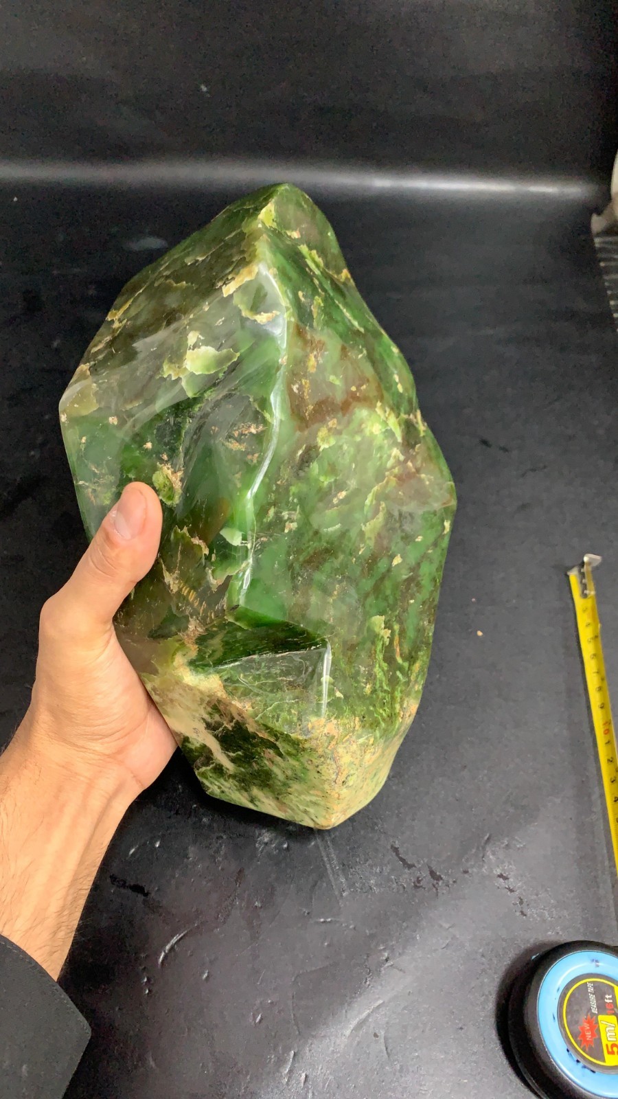 Rare 7.2kg Polished Nephrite Jade Stone Natural Green Crystal Mineral