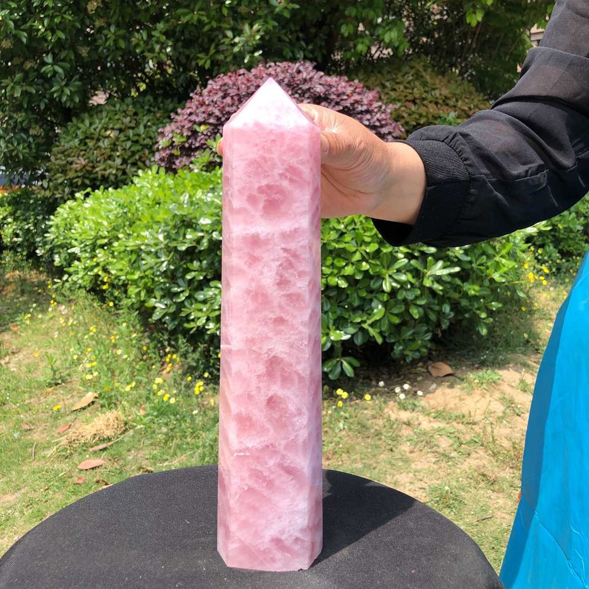 1680g Natural Powder Crystal Pillar Obelisk Crystal Healing Stone Tower 5058