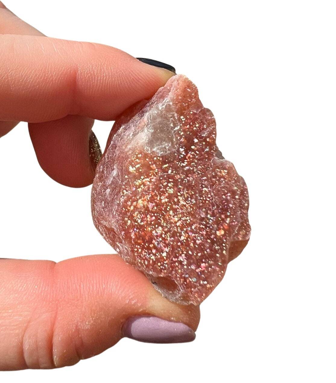 Raw Sunstone Gemstone (Grade A) Natural Sunstone, Rough Stone from India