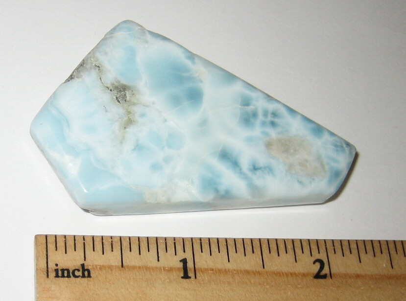 2.3″ POLISHED NATURAL LARIMAR STONE MINERAL FROM DOMINICAN REPUBLIC ~ 31.1g *A3