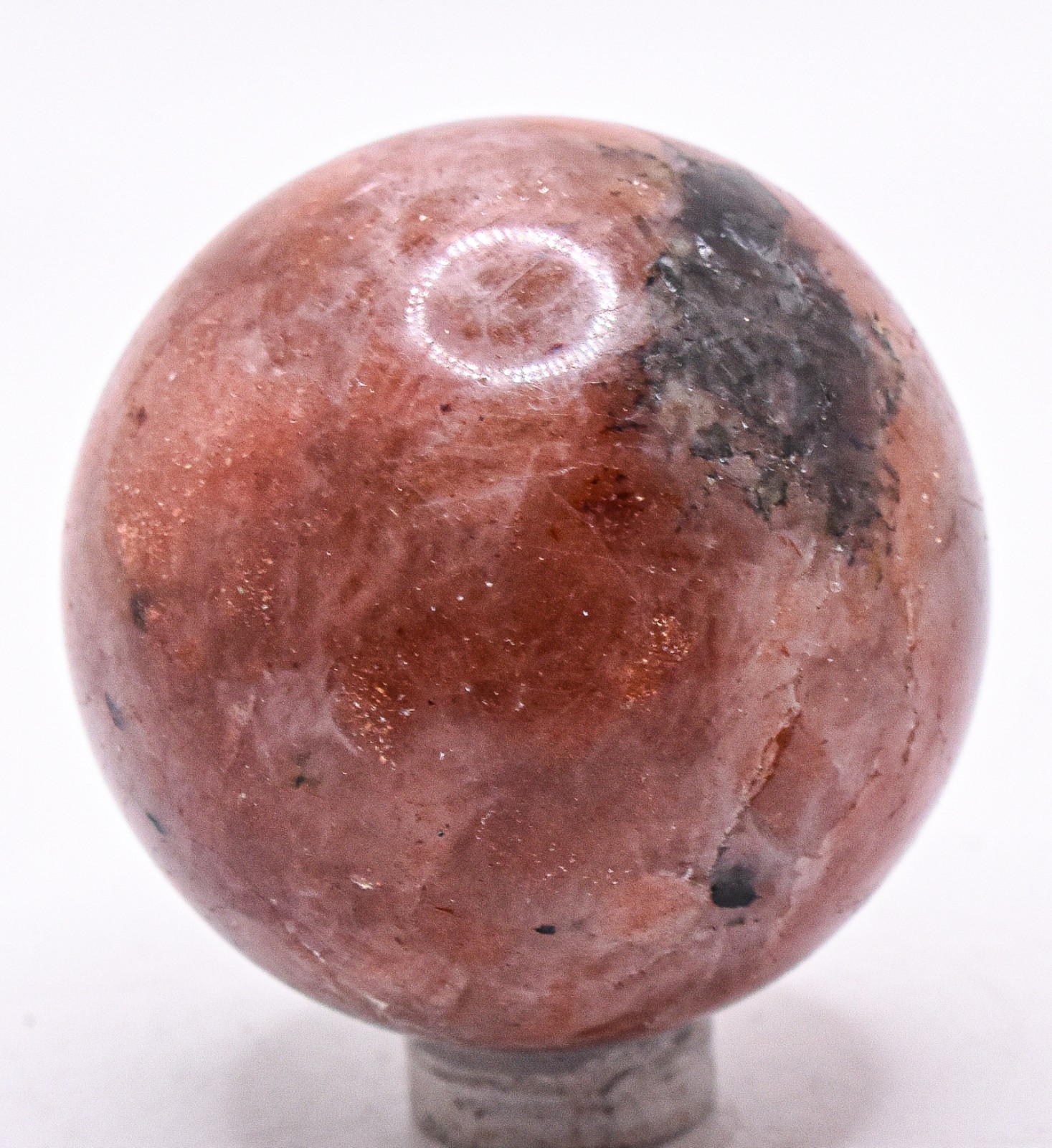 46mm Sunstone w/ Inclusions Sphere Sparkling Gemstone Crystal Mineral Ball India
