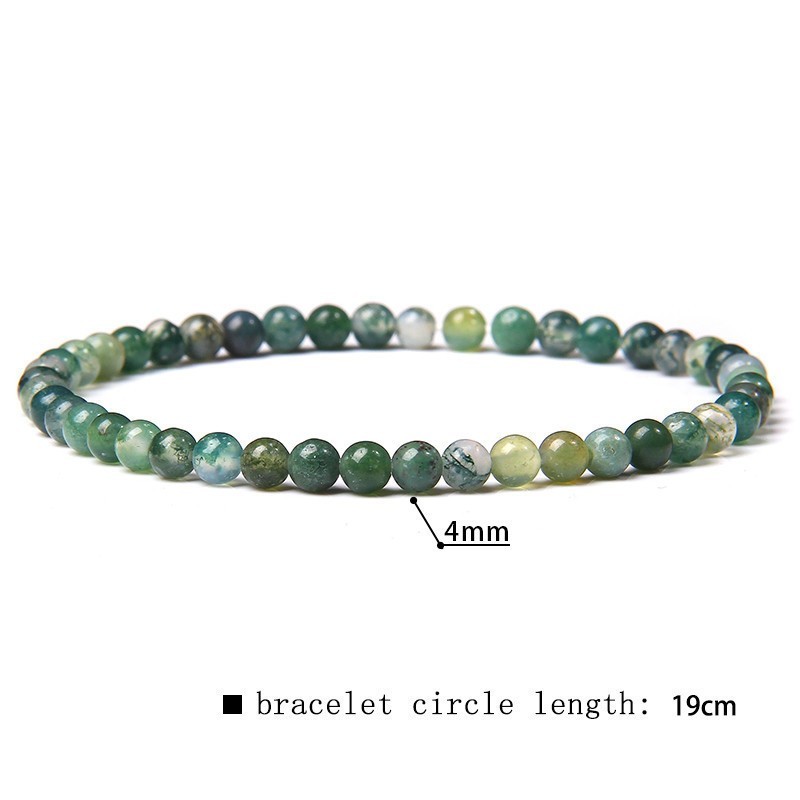 Handmade Grade A++ Gemstone 4mm Round Bead Stretchy Bracelet Reiki Chakra Unisex
