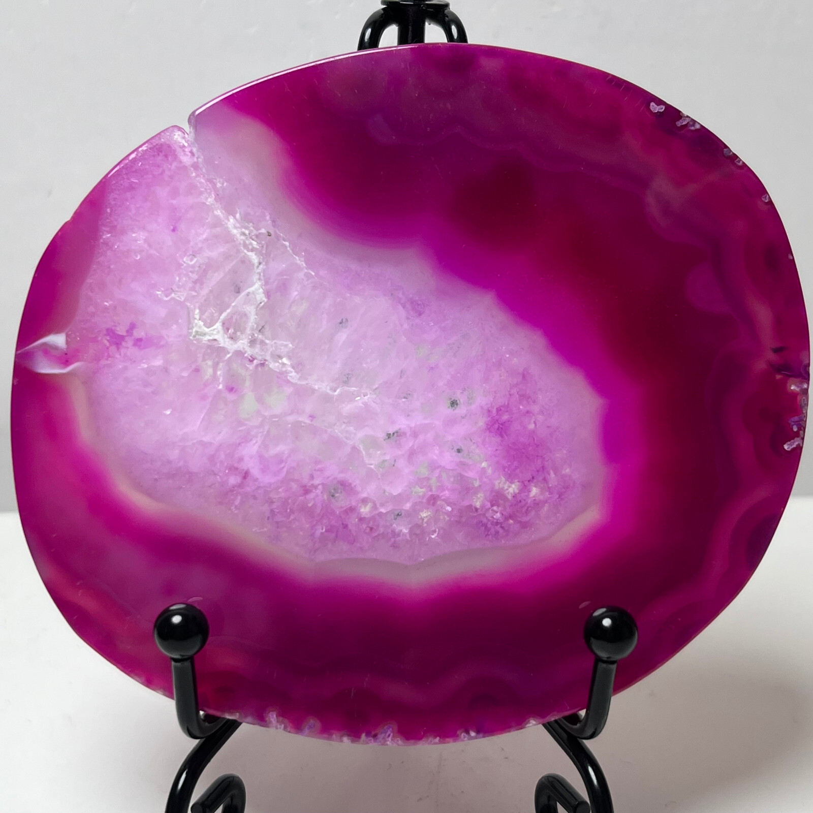 Natural agate Agate Geode Slab/Slice quartz crystal mineral specimen Reiki sa89