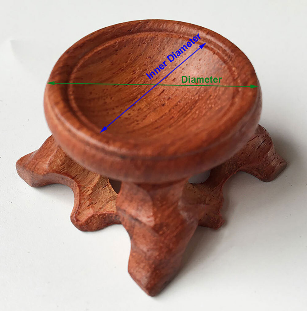 1PC Wooden Display Stand Base Decor for Crystal Ball Sphere Globe Stone Holder