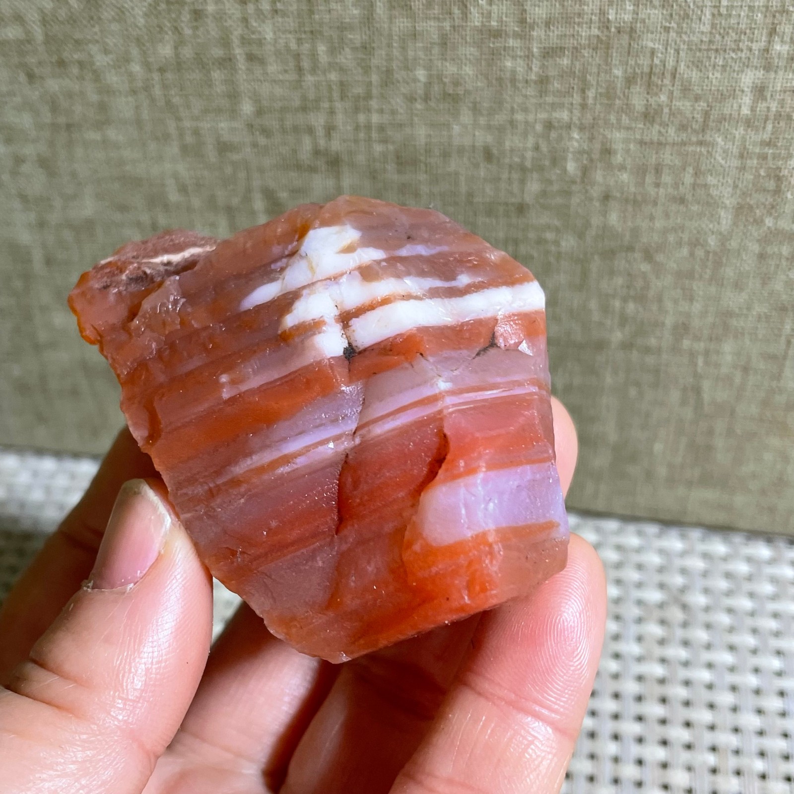 108g Raw Carnelian Stone Rough Red Agate Gemstone Mineral Specimen