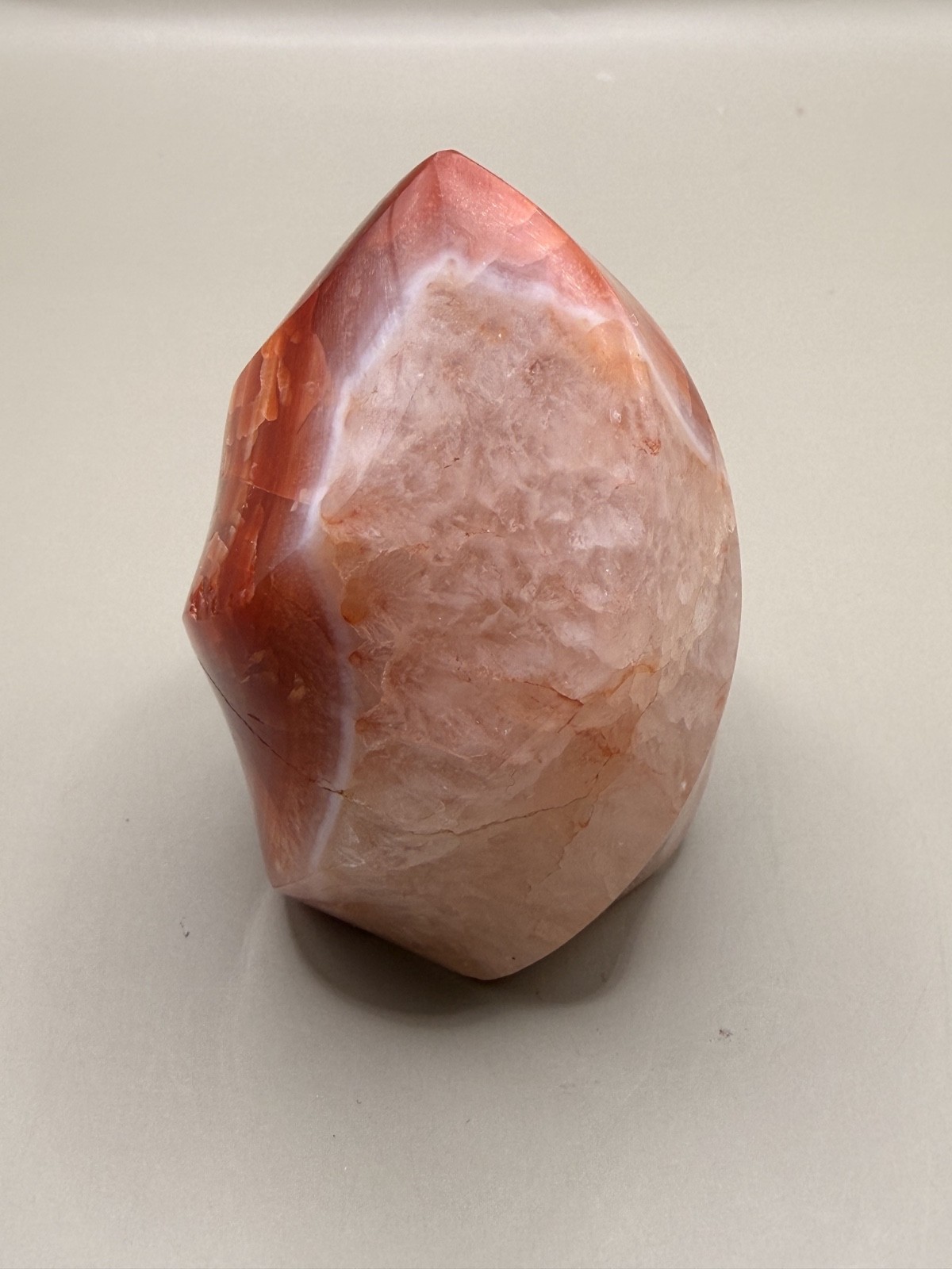 Carnelian Agate Flame 622g 2.5″ – Red Orange Fire Quartz Crystal Healing Decor