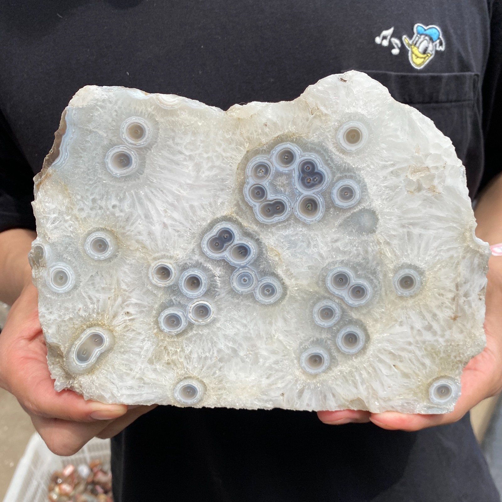 3.9lb Natural agate crystal slices Rough mineral specimen healing